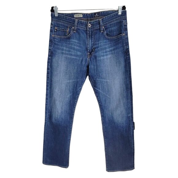 AG Adriano Goldschmied Mens Blue Protege Straight Leg Denim Jeans Size 33X34
